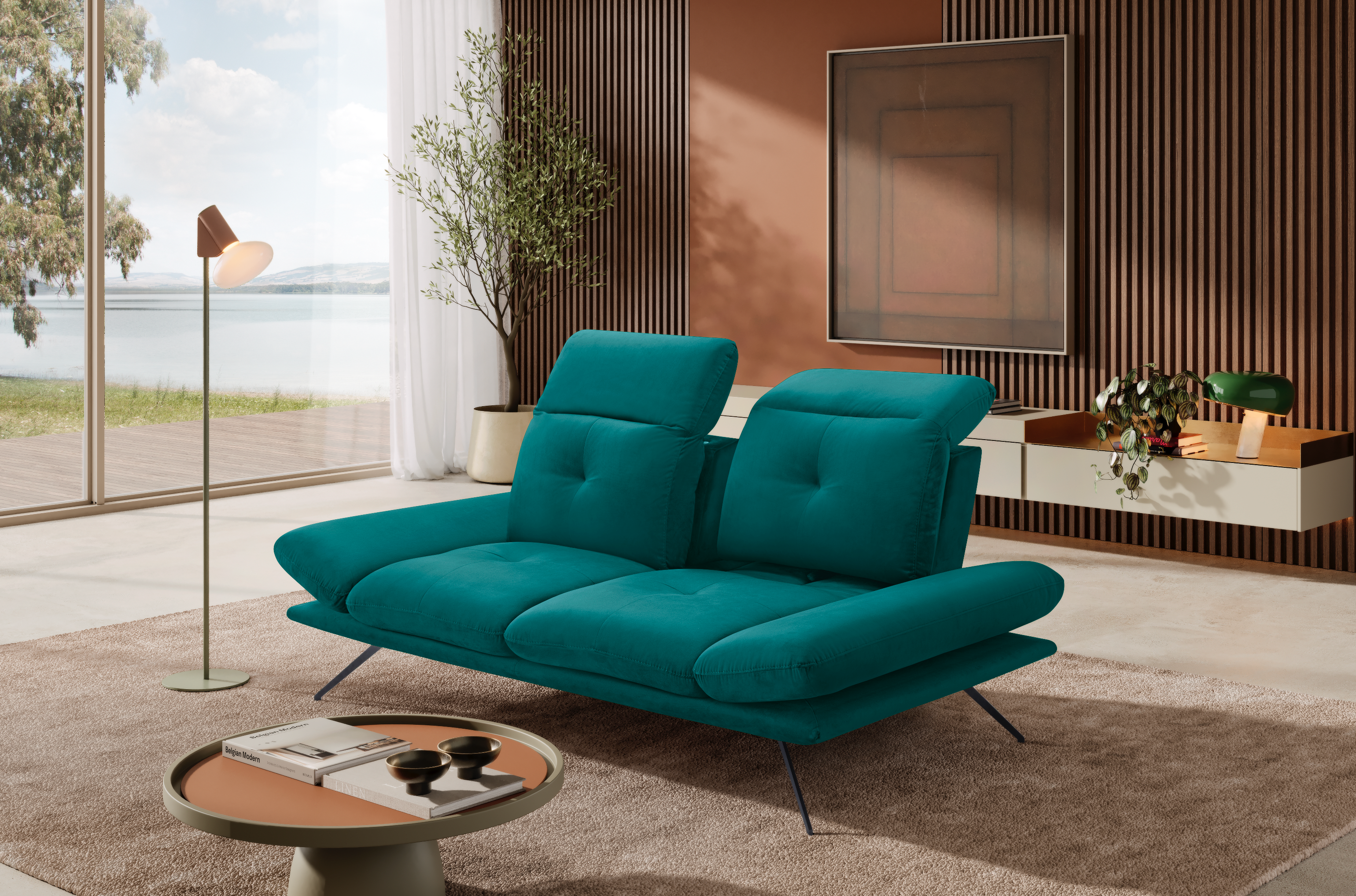 Divano 2 Posti Miranda – Komodo | Tessuto Viky, Made in Italy - Collezione 2026