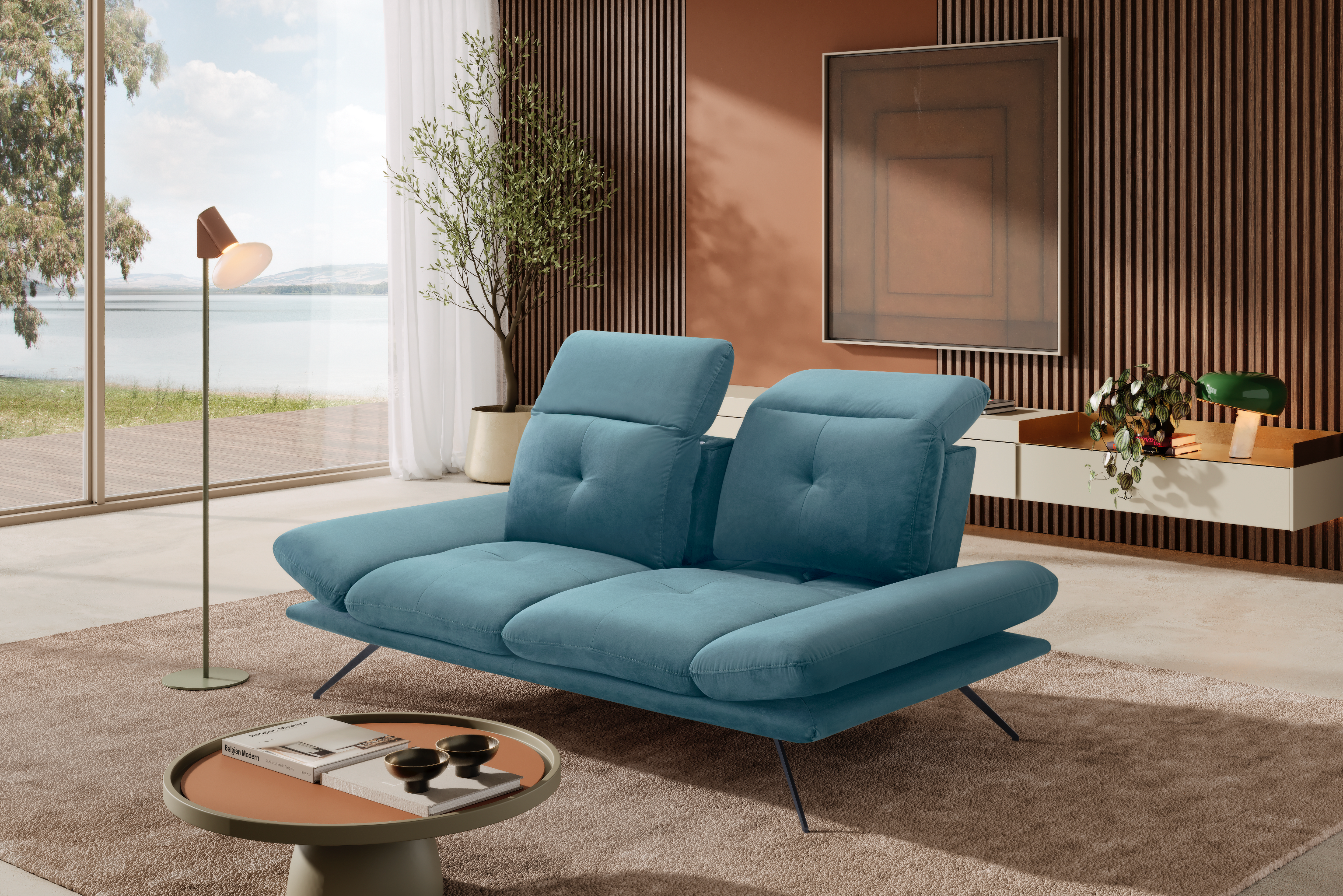 Divano 2 Posti Miranda – Komodo | Tessuto Viky, Made in Italy - Collezione 2026