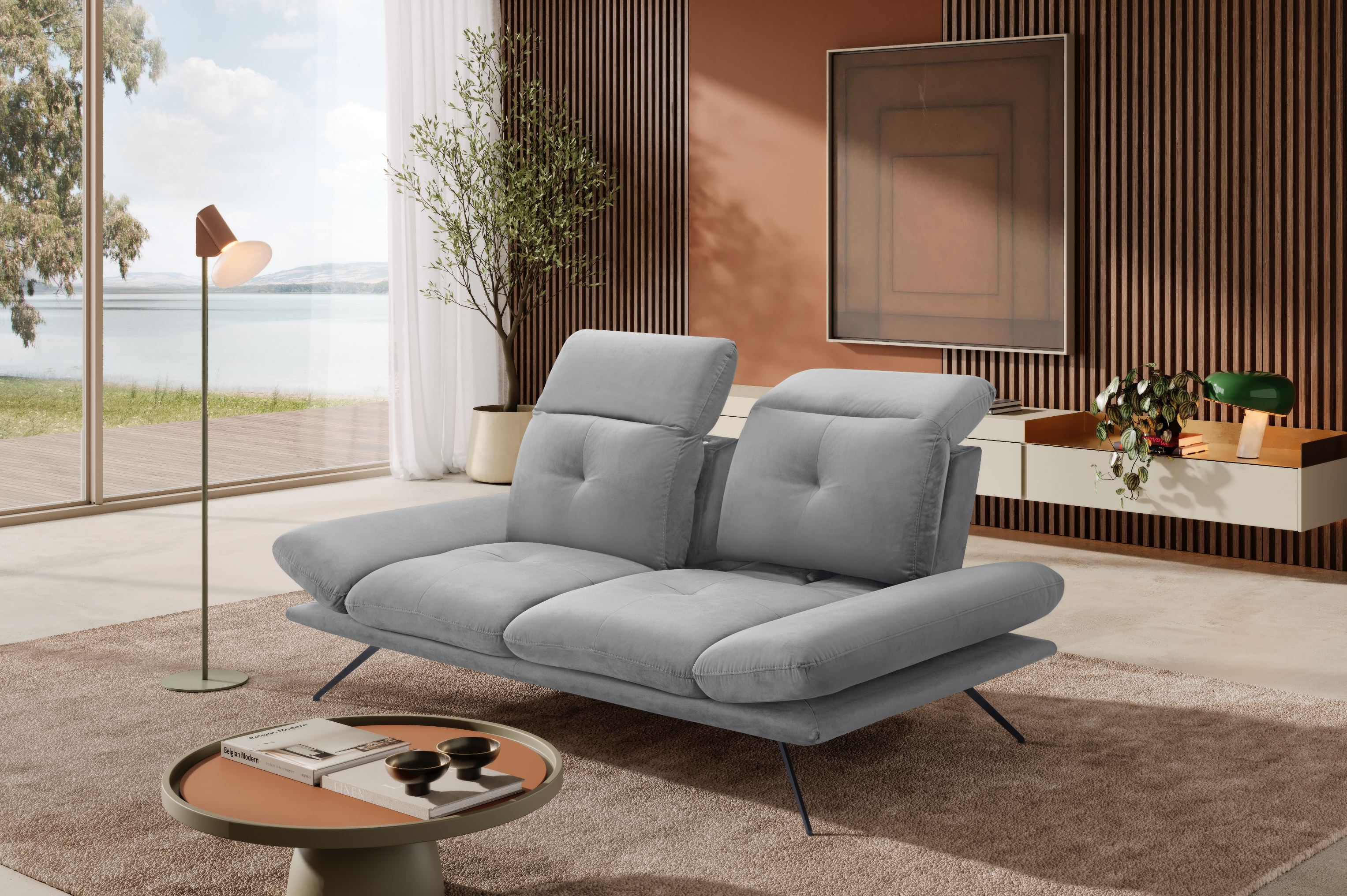 Divano 2 Posti Miranda – Komodo | Tessuto Viky, Made in Italy - Collezione 2026