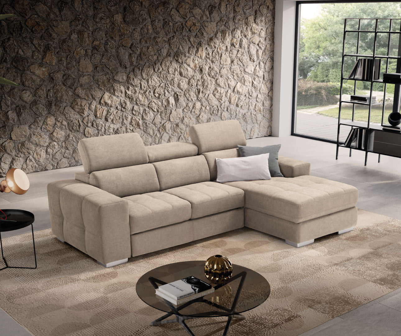 Komodo - MARTINA CHAISE LONGUE carrello letto estraibile