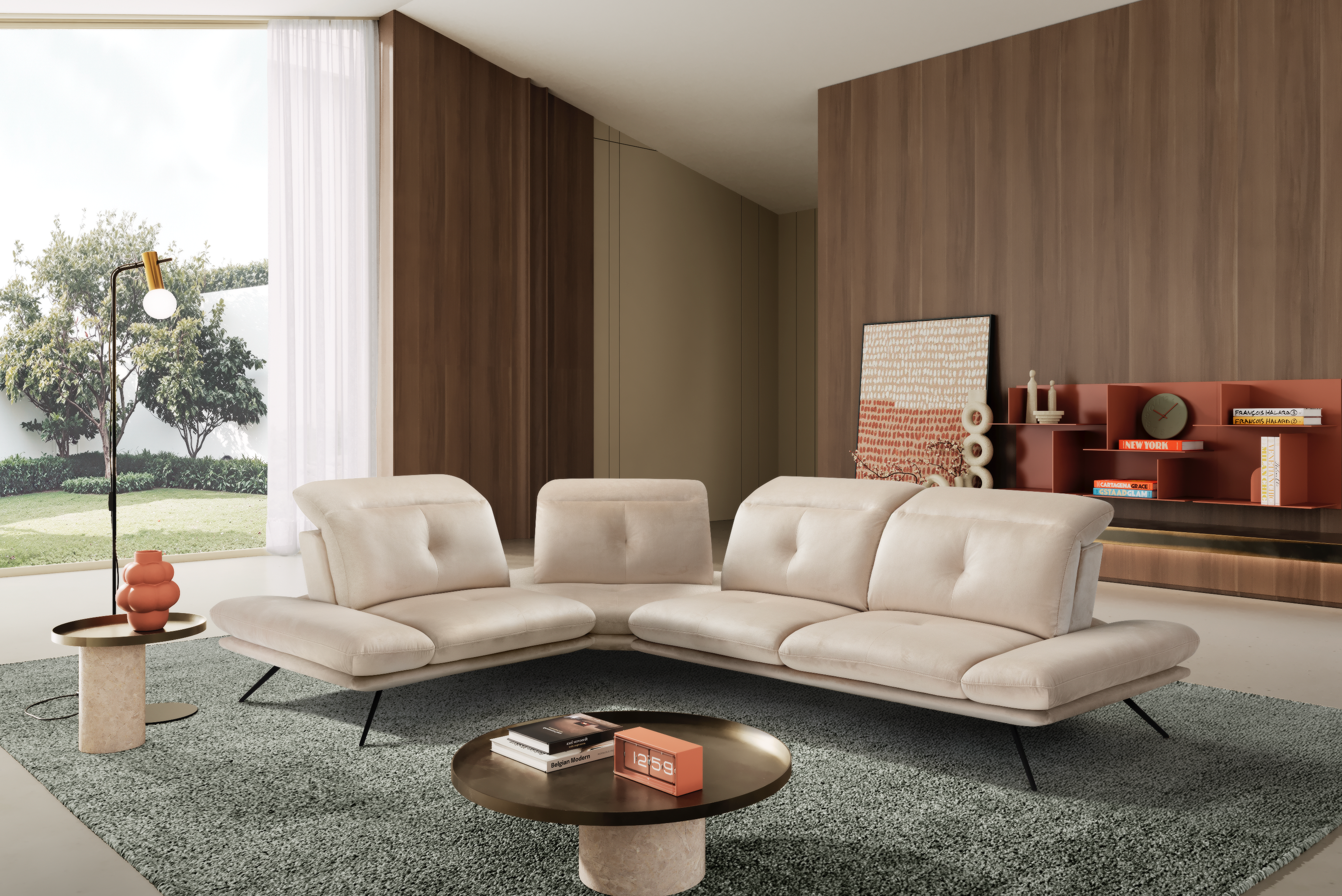 Divano Angolare Miranda – Komodo | Tessuto Viky, Made in Italy - Collezione 2026