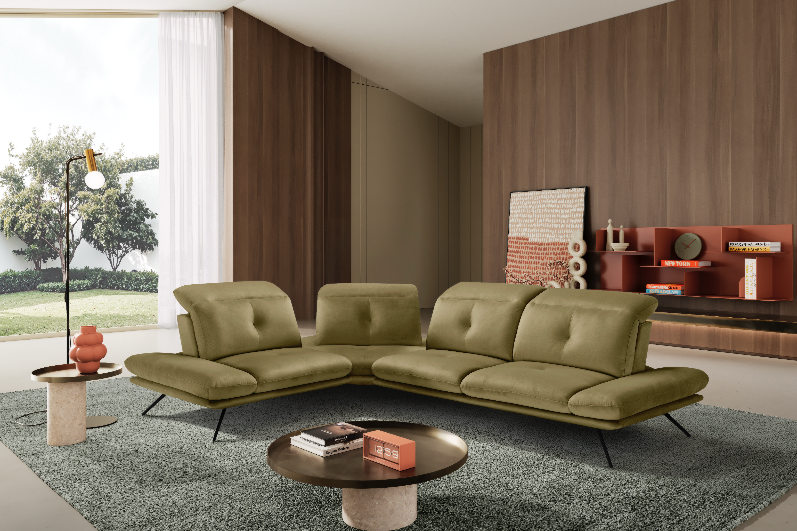Divano Angolare Miranda – Komodo | Tessuto Viky, Made in Italy - Collezione 2026