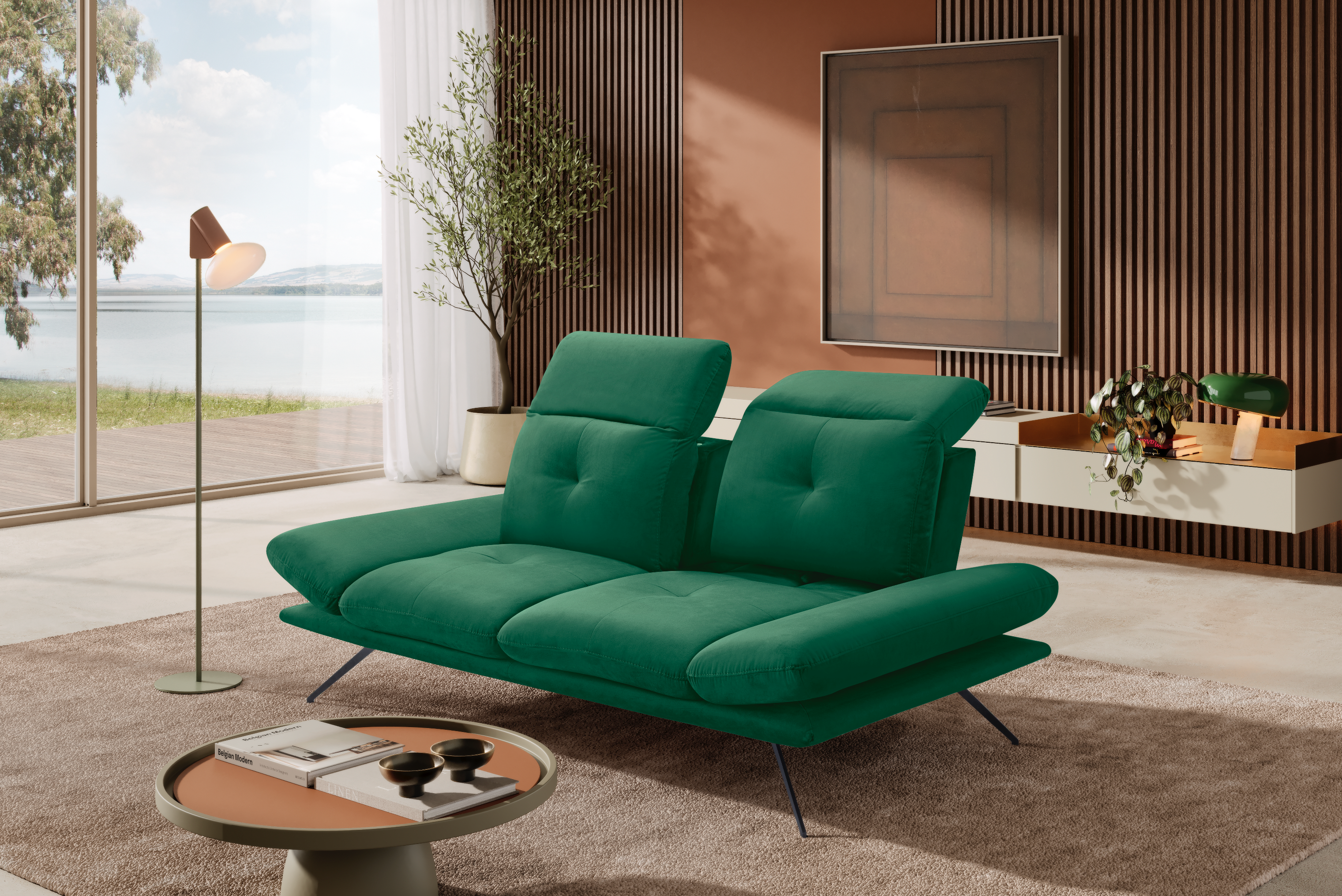 Divano 2 Posti Miranda – Komodo | Tessuto Viky, Made in Italy - Collezione 2026