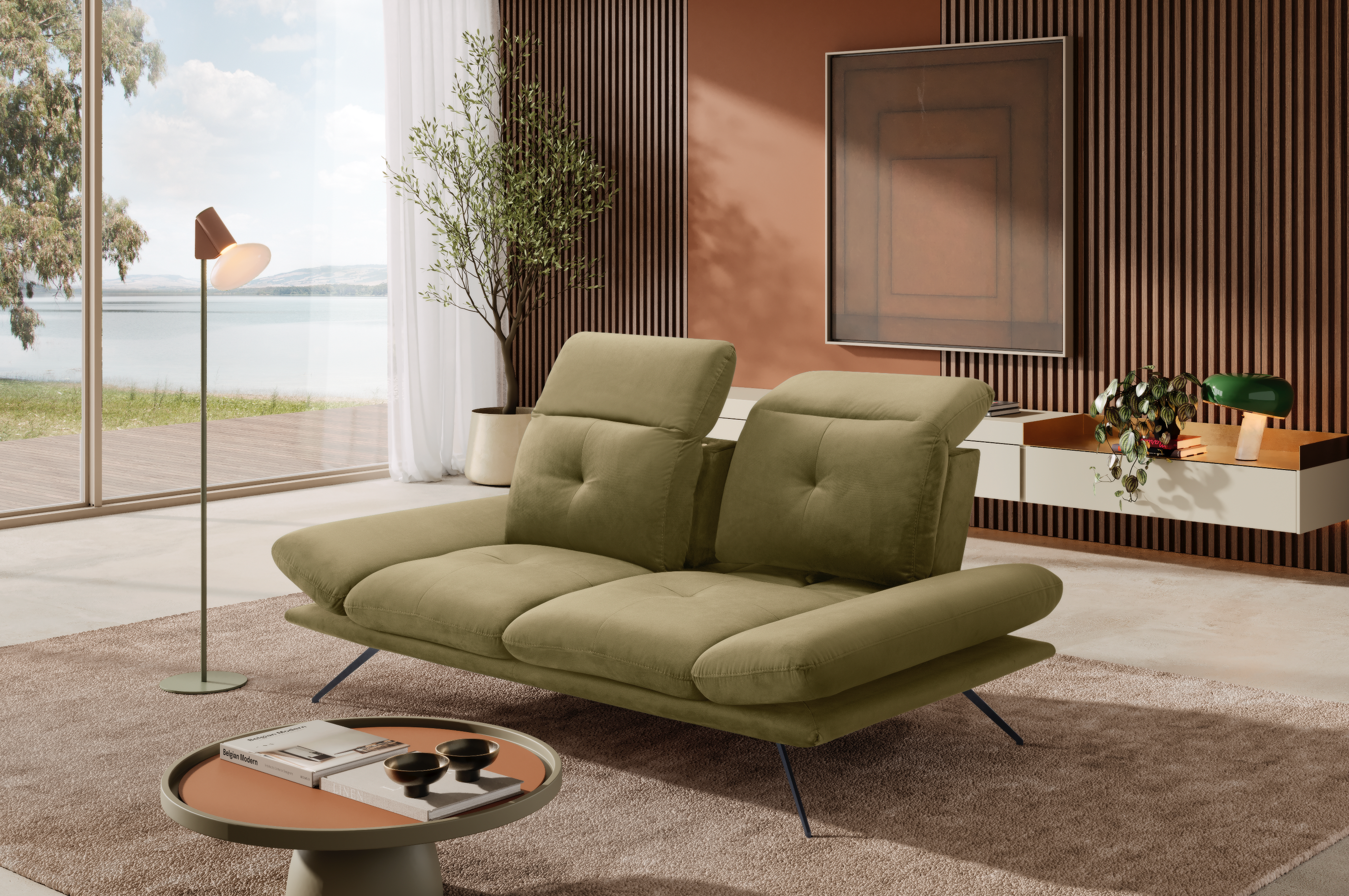 Divano 2 Posti Miranda – Komodo | Tessuto Viky, Made in Italy - Collezione 2026