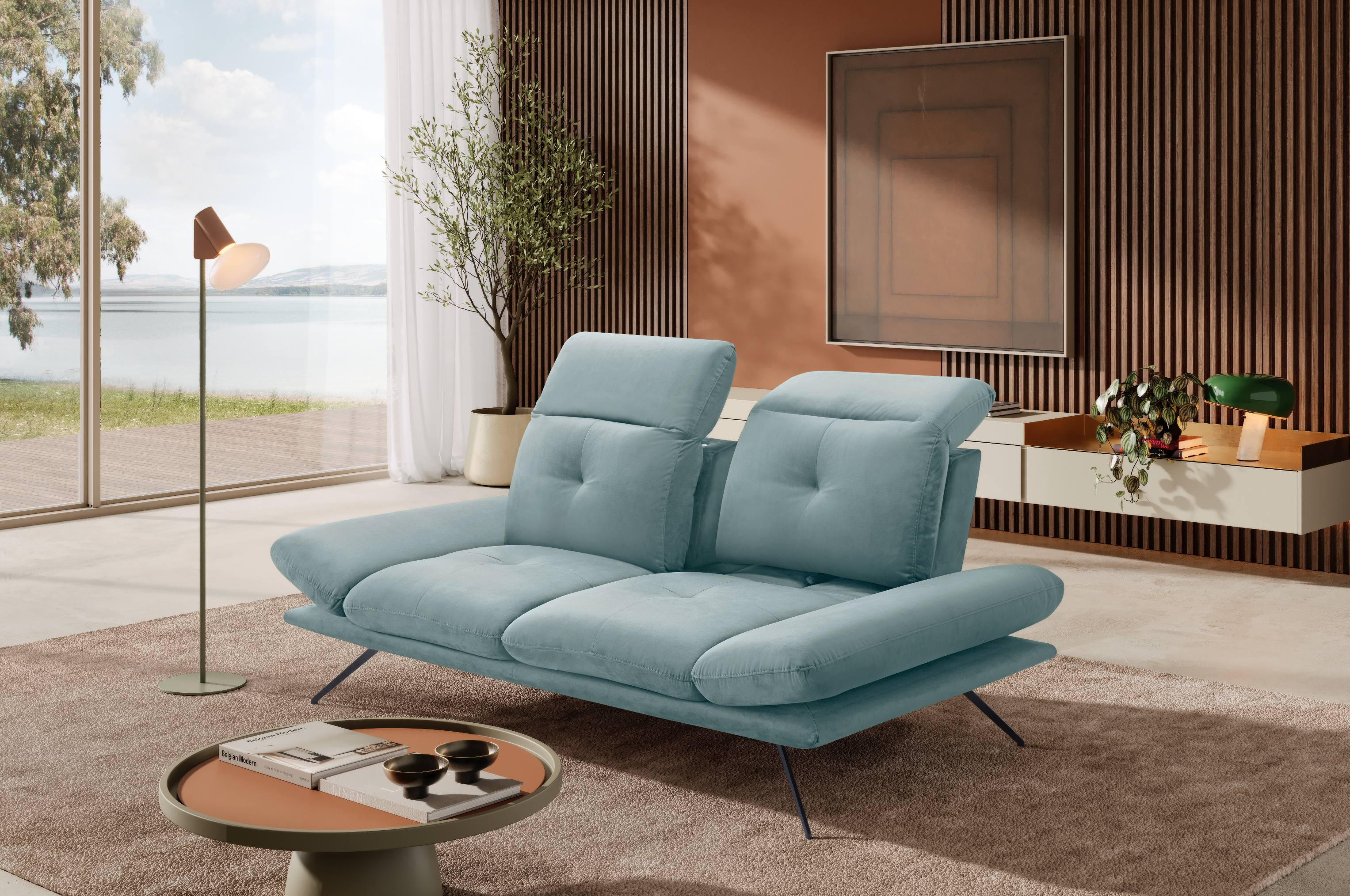 Divano 2 Posti Miranda – Komodo | Tessuto Viky, Made in Italy - Collezione 2026