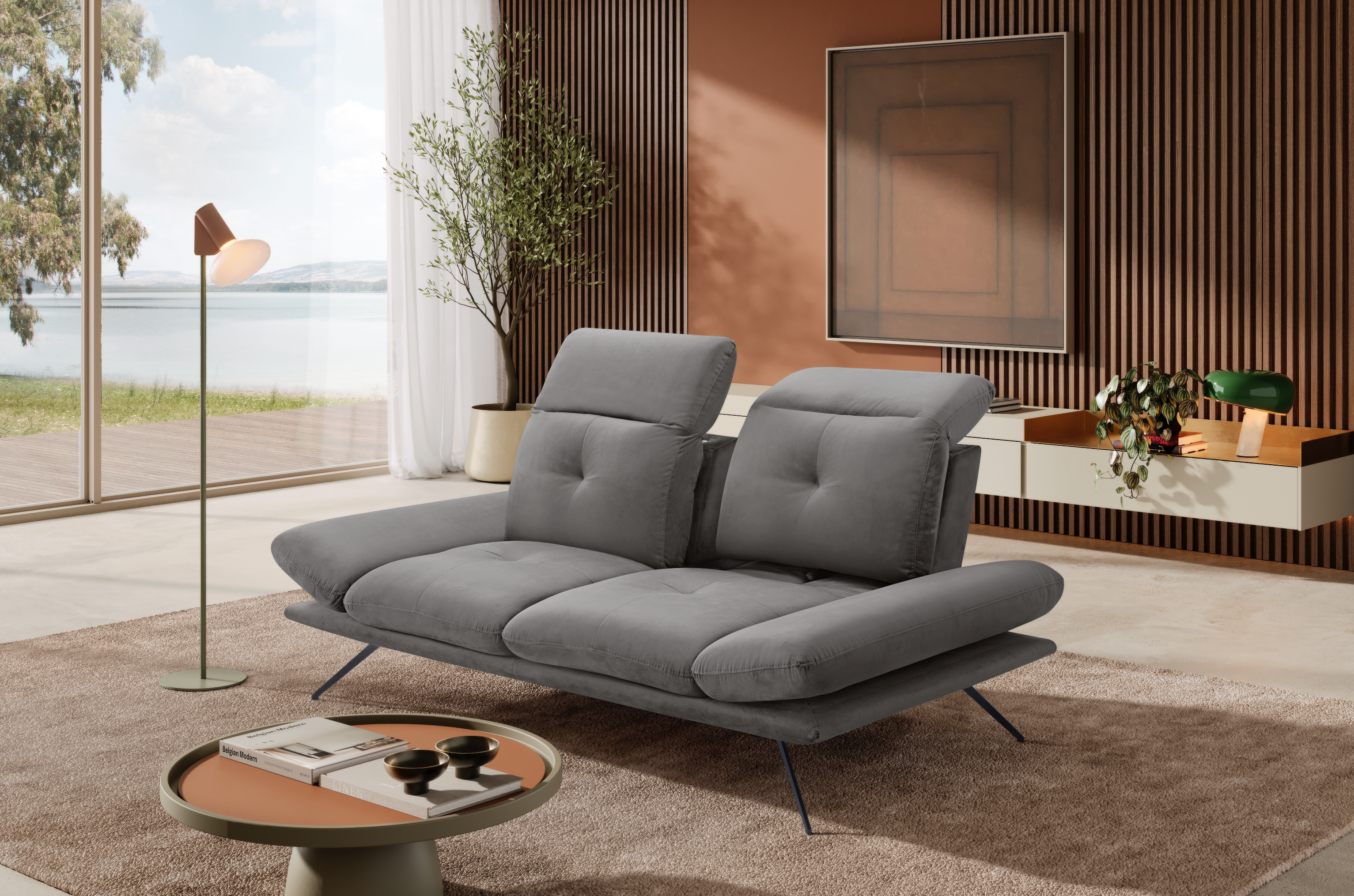 Divano 2 Posti Miranda – Komodo | Tessuto Viky, Made in Italy - Collezione 2026