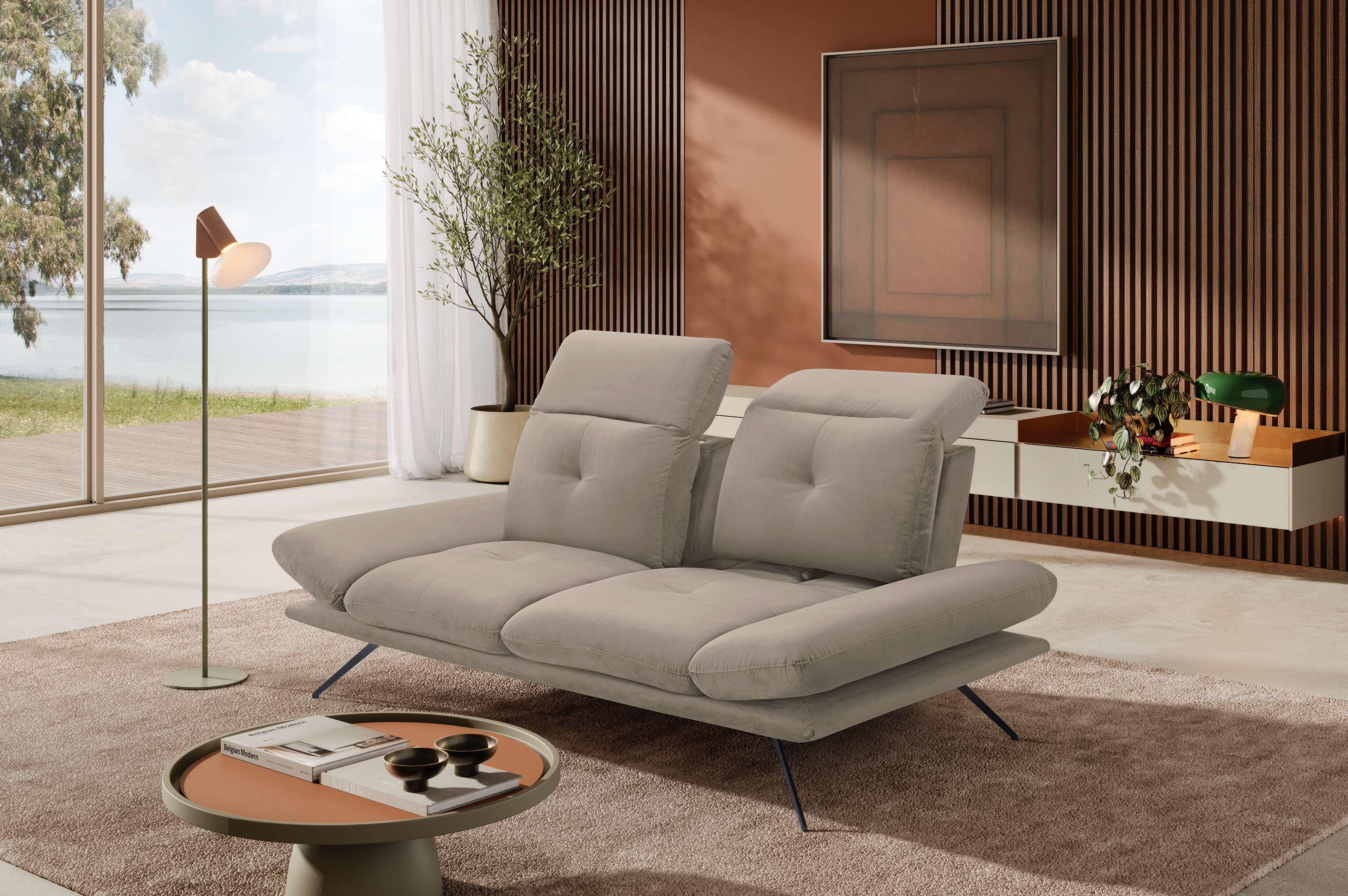 Divano 2 Posti Miranda – Komodo | Tessuto Viky, Made in Italy - Collezione 2026