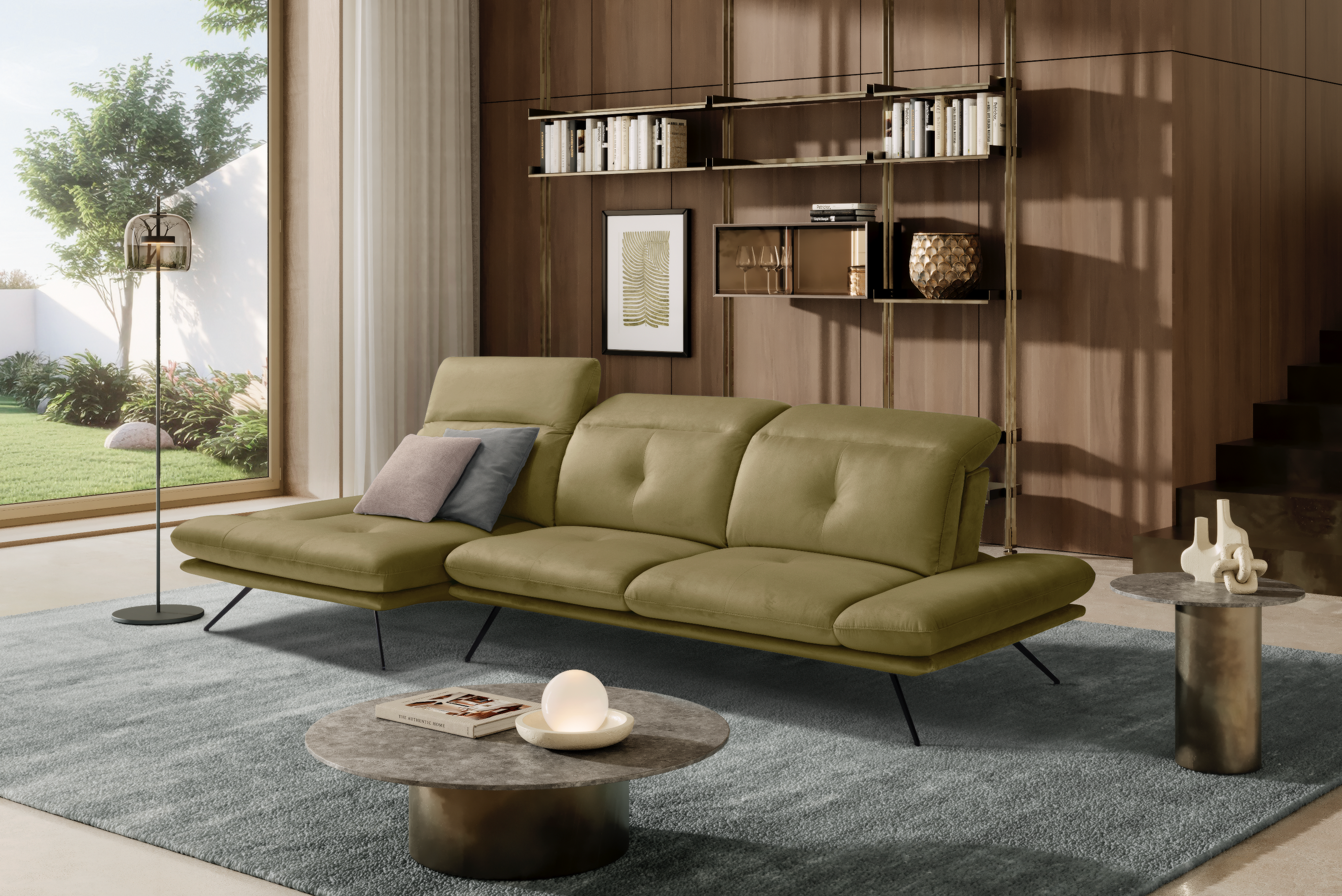 Divano Chaise Longue Miranda – Komodo | Tessuto Viky, Made in Italy - Collezione 2026