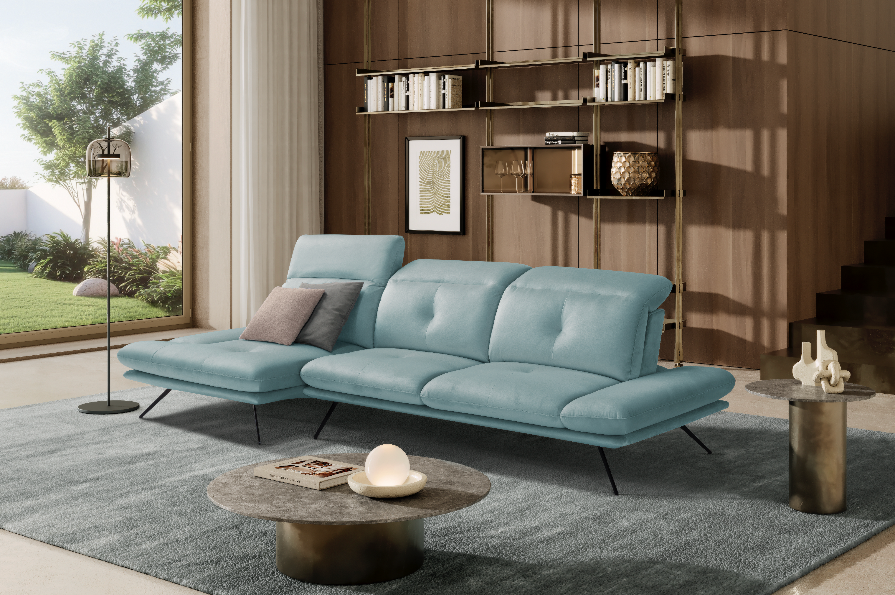 Divano Chaise Longue Miranda – Komodo | Tessuto Viky, Made in Italy - Collezione 2026