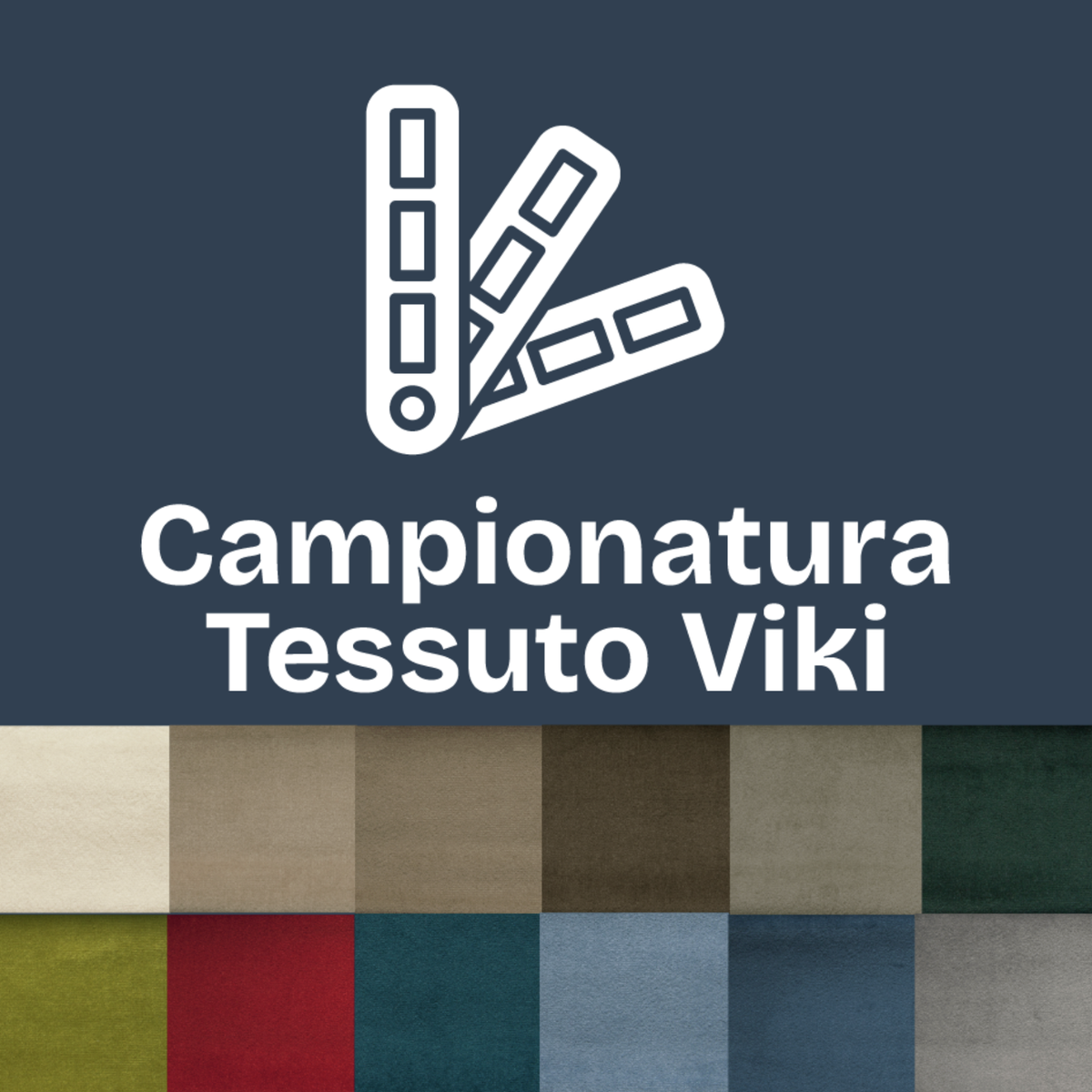 CAMPIONE: Tirella Colori Tessuto Viki KOMODO