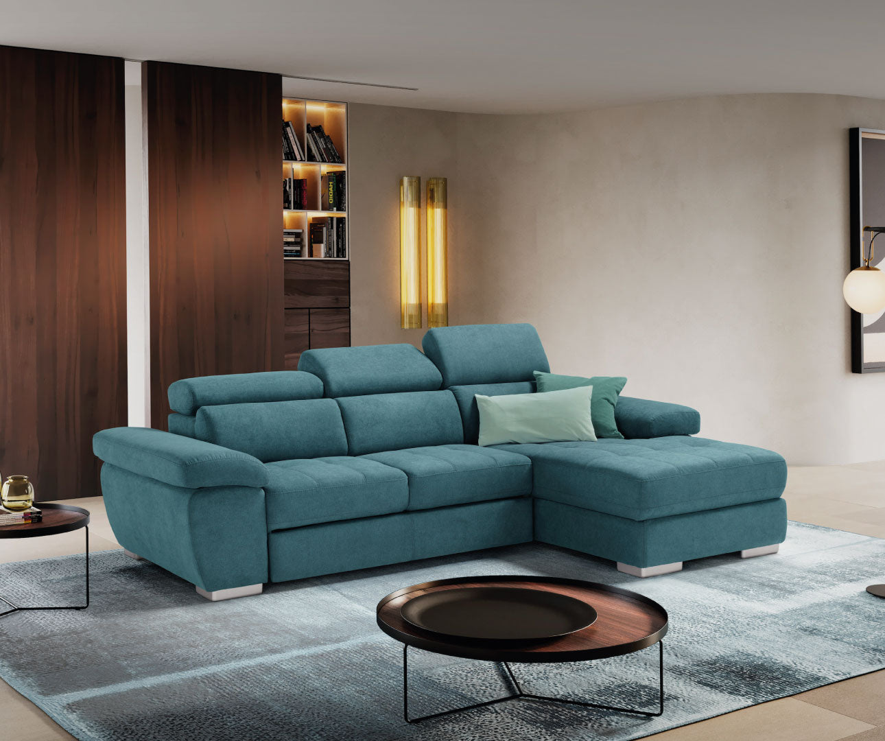 Divano moderno a 3 posti in tessuto ciniglia 220 x 74 x 86 cm, divano